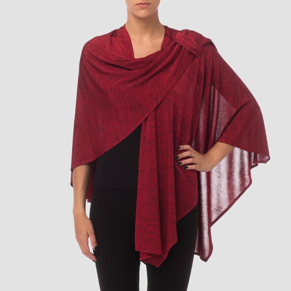 Joseph Ribkoff Red Shiny Wrap All Size - image 1